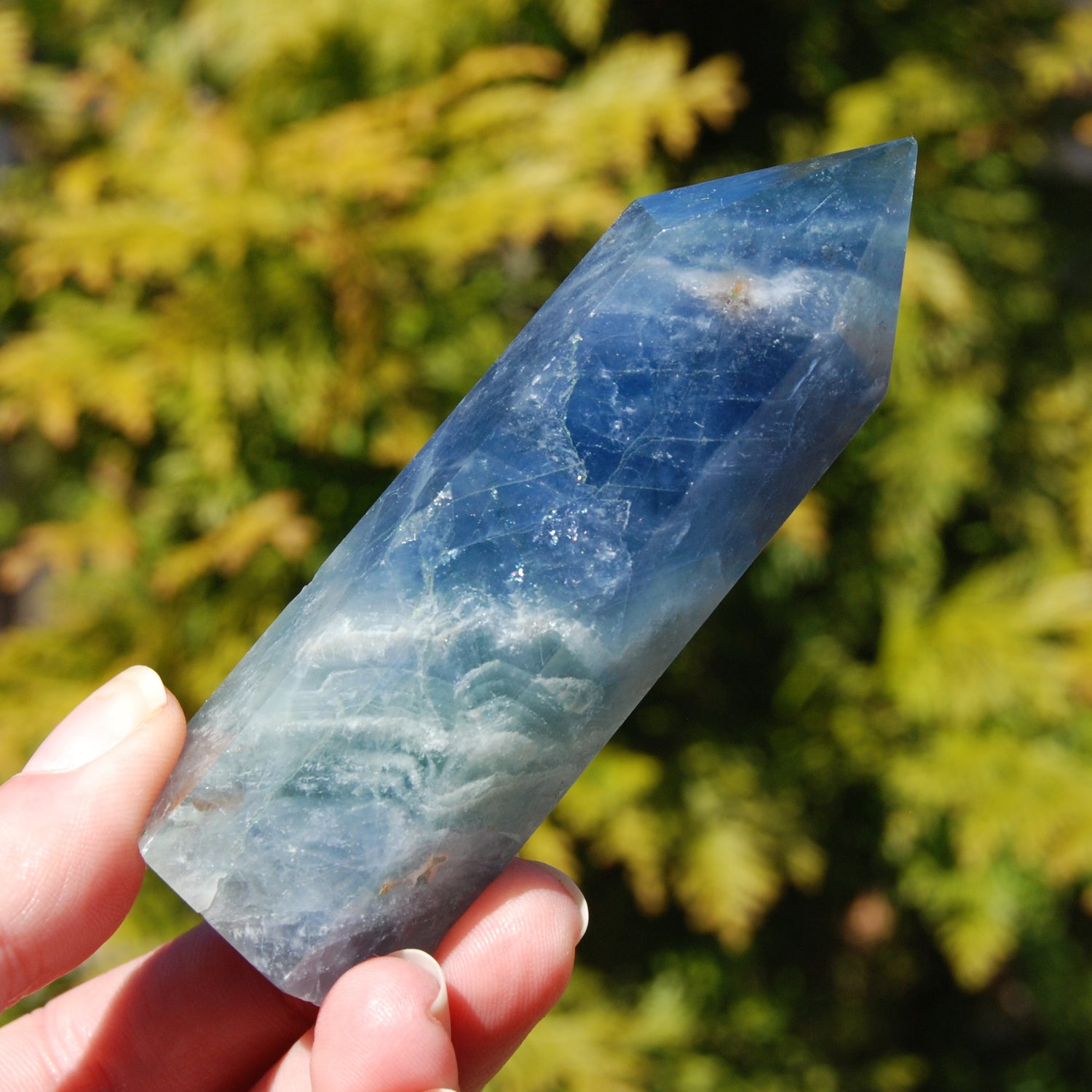 Blue Fluorite Crystal Tower