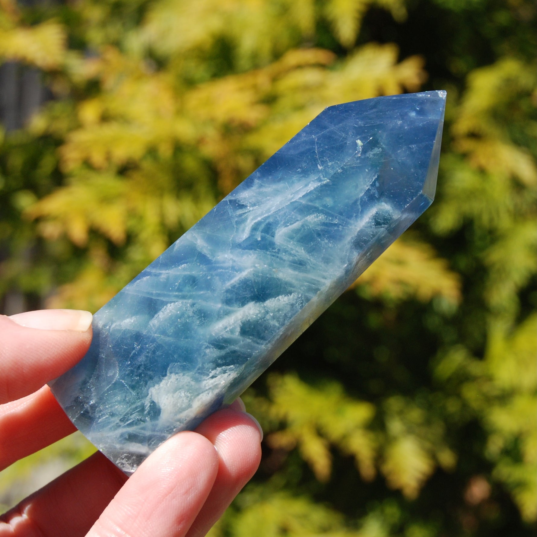 Blue Fluorite Crystal Tower