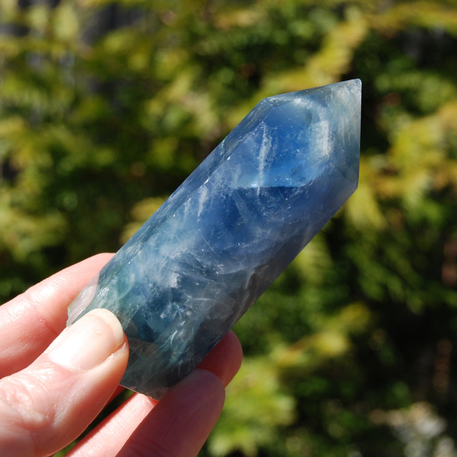 Blue Fluorite Crystal Tower