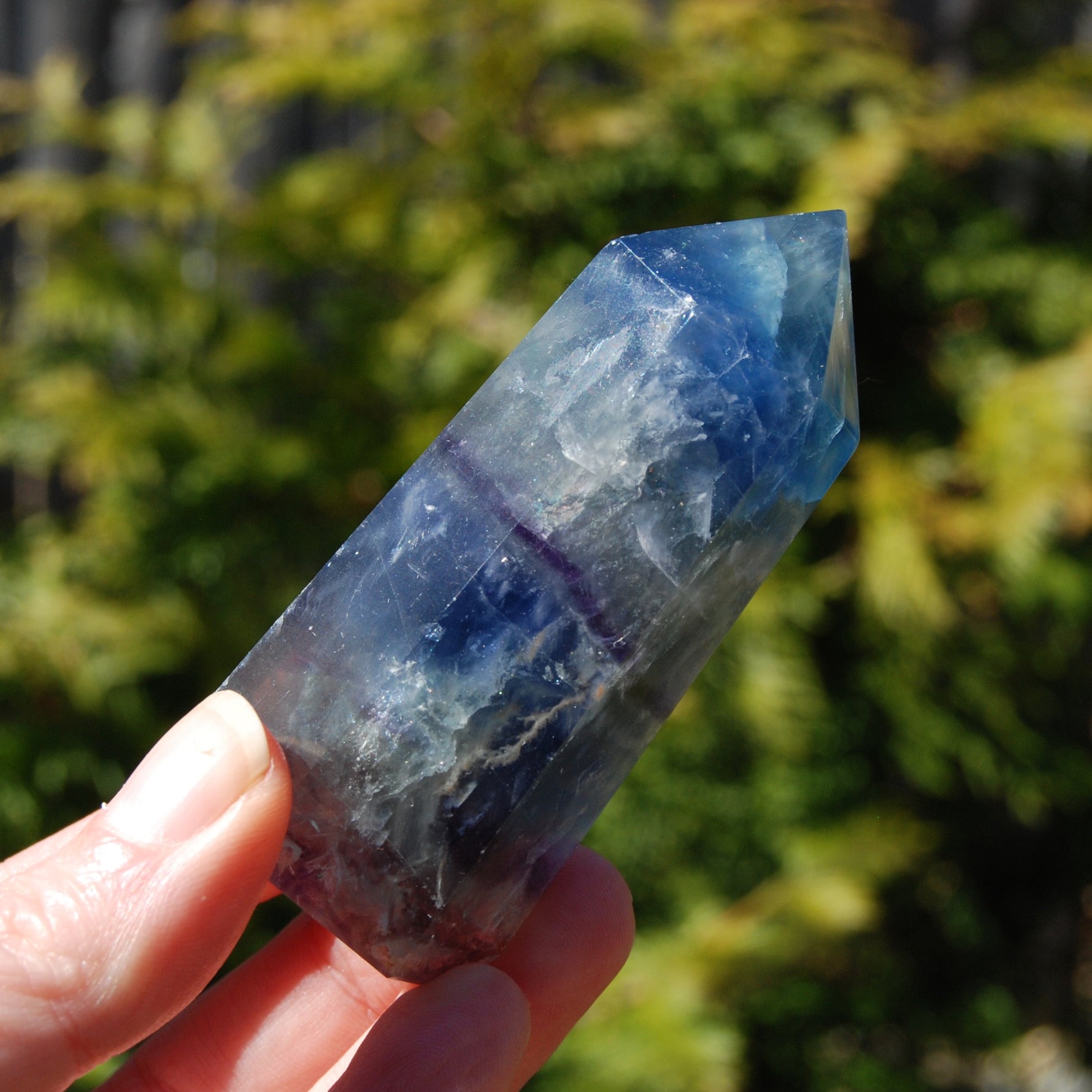 Blue Fluorite Crystal Tower