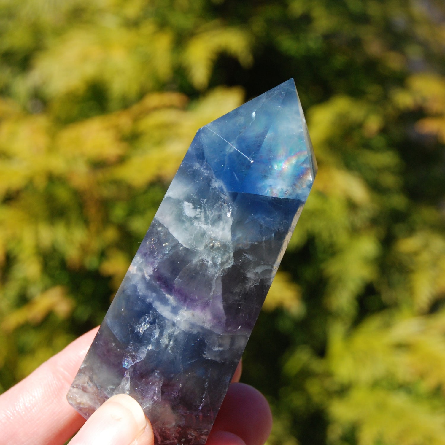 Blue Fluorite Crystal Tower