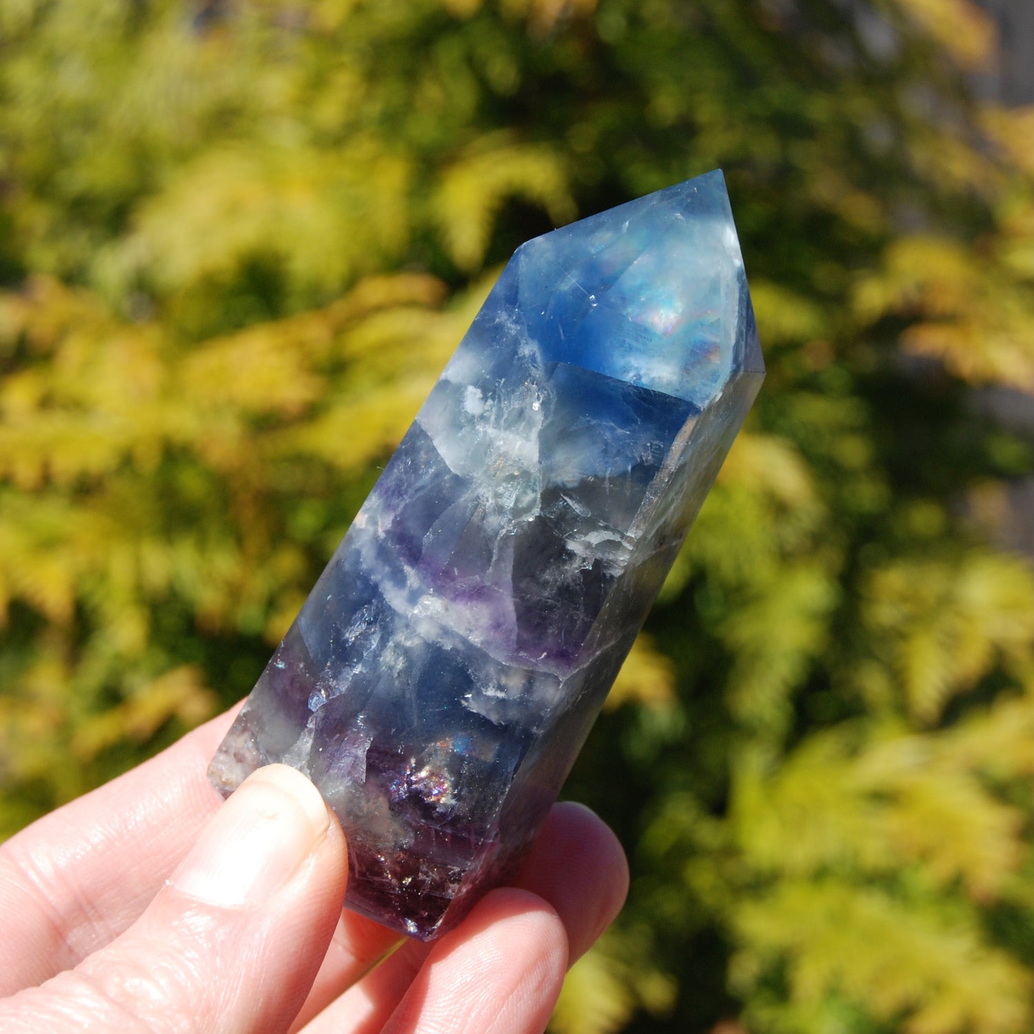 Blue Fluorite Crystal Tower