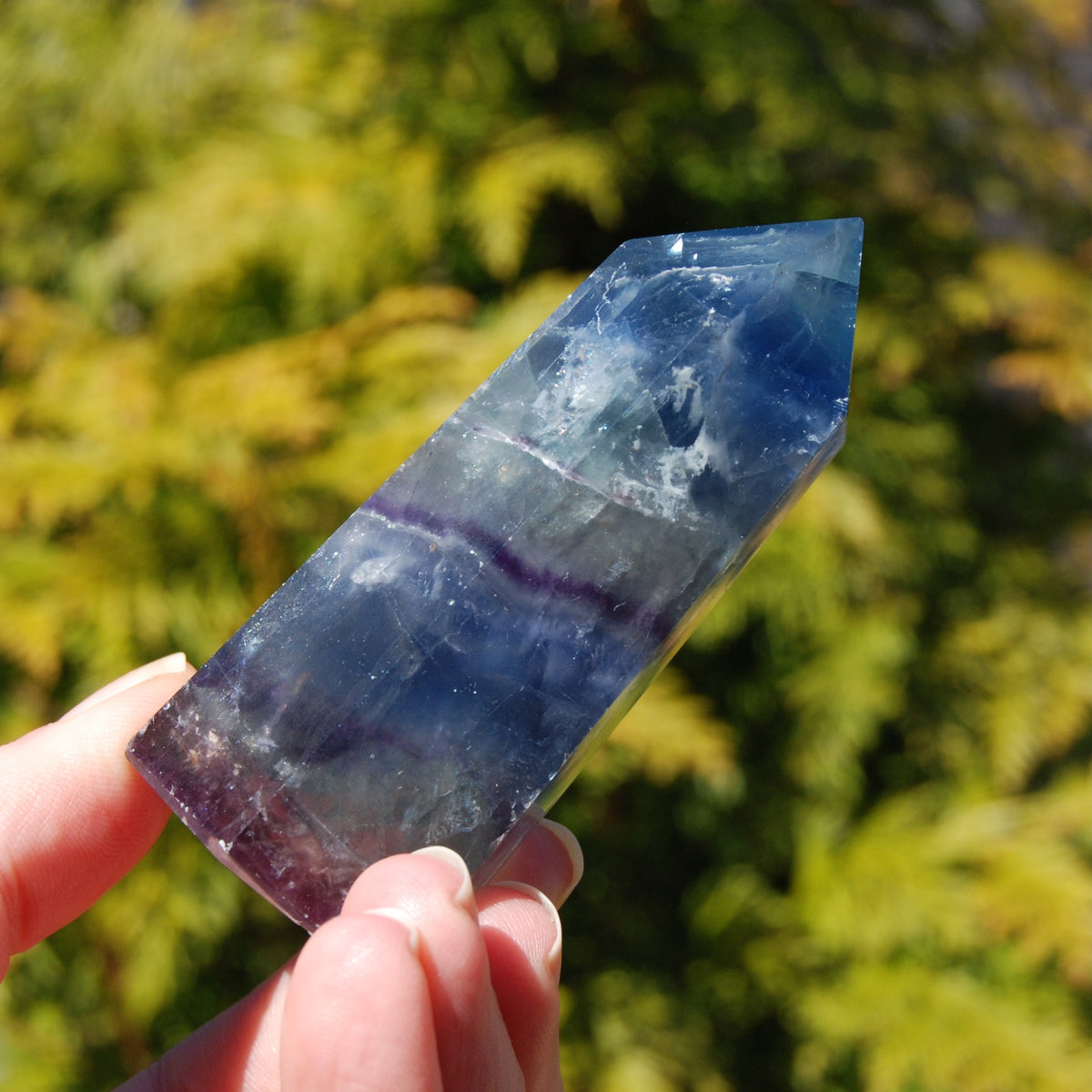 Blue Fluorite Crystal Tower