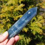 Blue fluorite polished tower