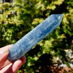 Blue fluorite polished tower