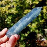 Blue fluorite polished tower