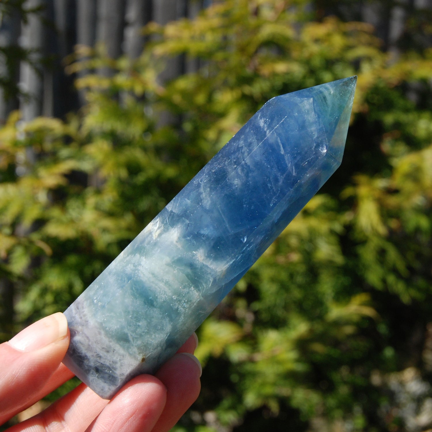 Blue Fluorite Crystal Tower