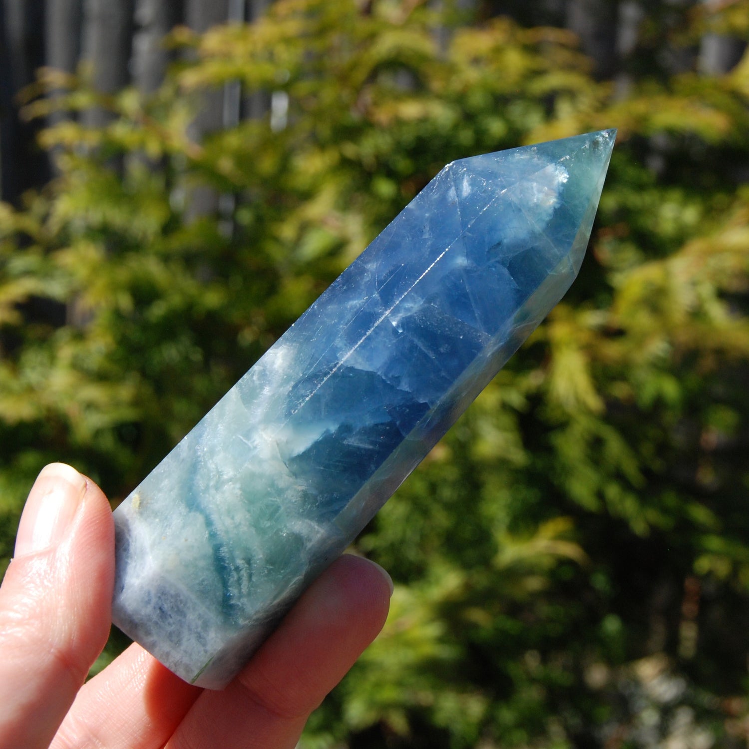 Blue Fluorite Crystal Tower