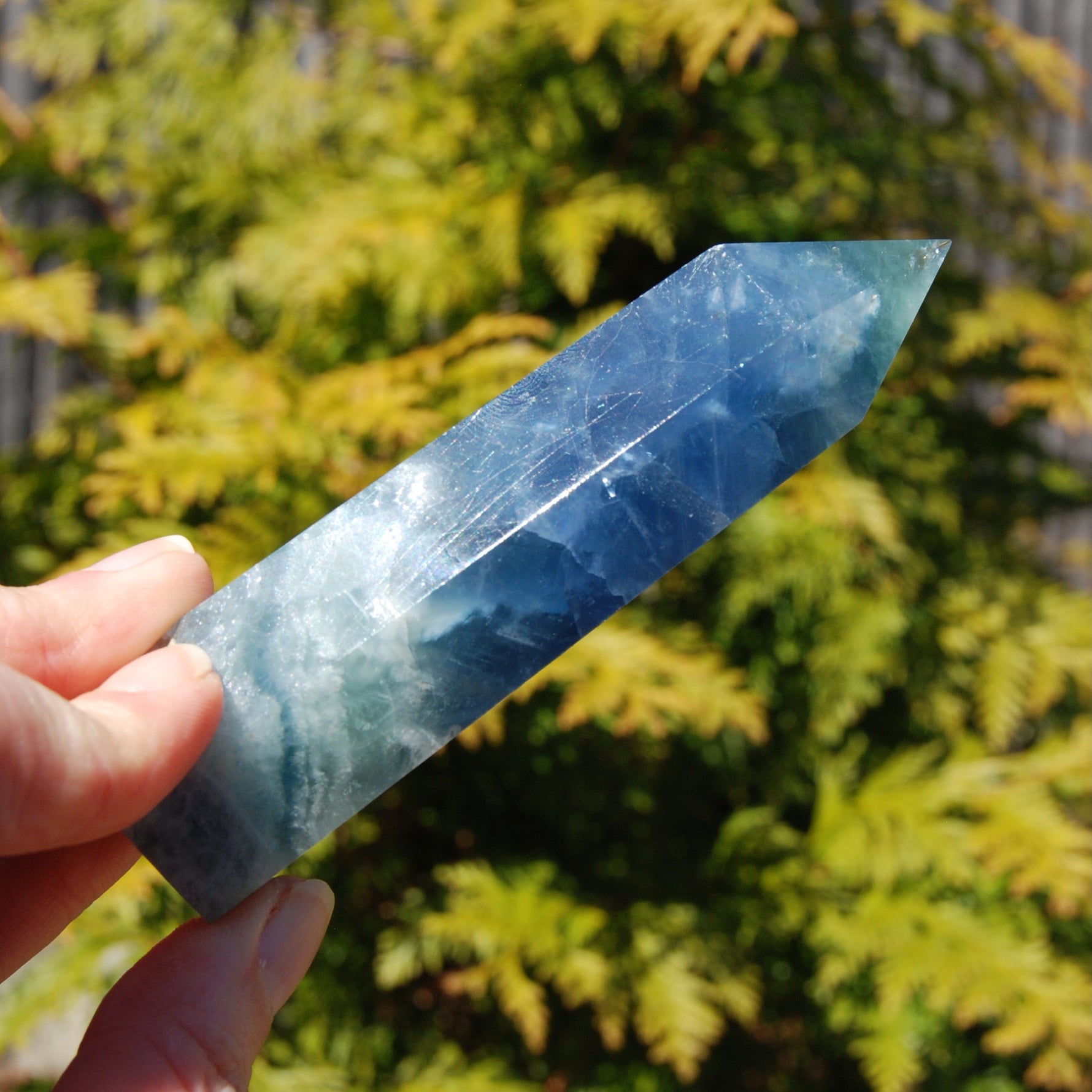 Blue Fluorite Crystal Tower