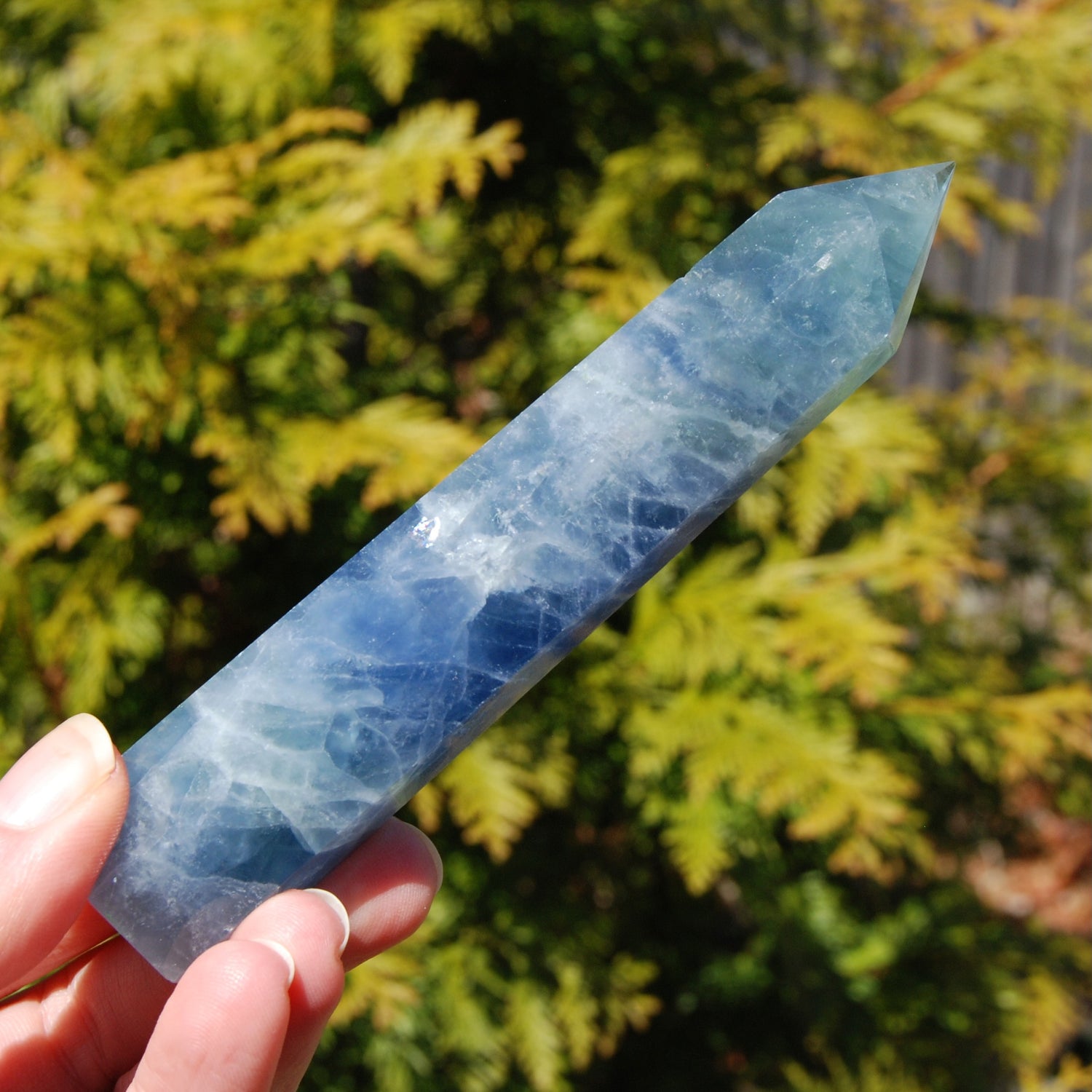 Blue Fluorite Crystal Tower