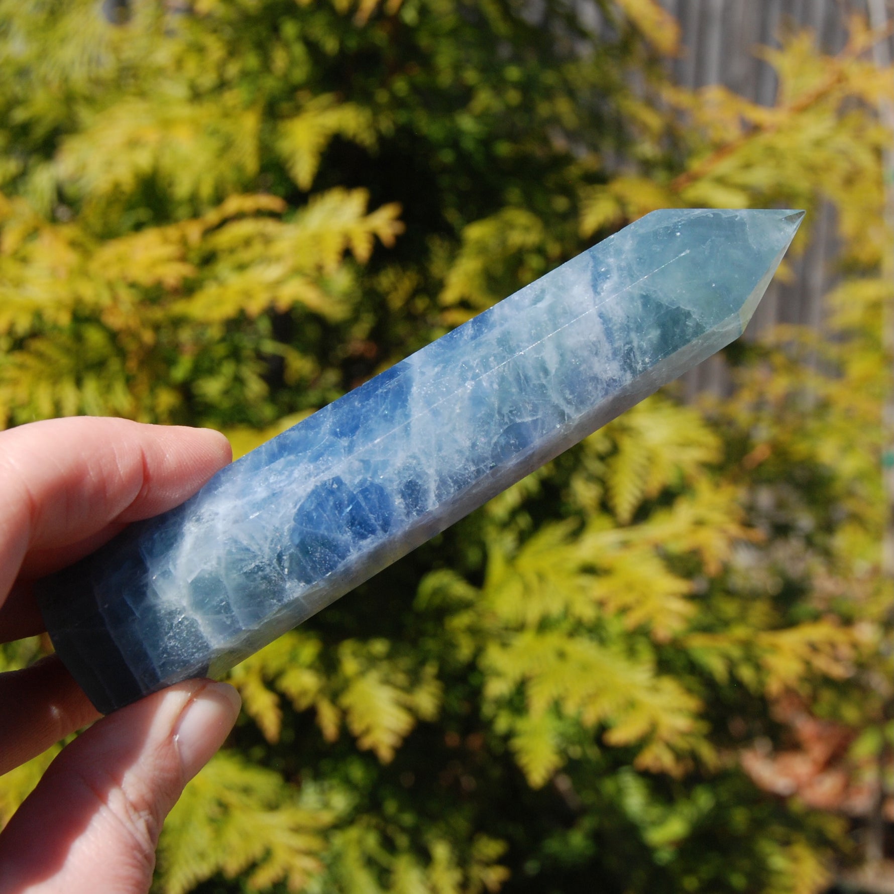 Blue Fluorite Crystal Tower