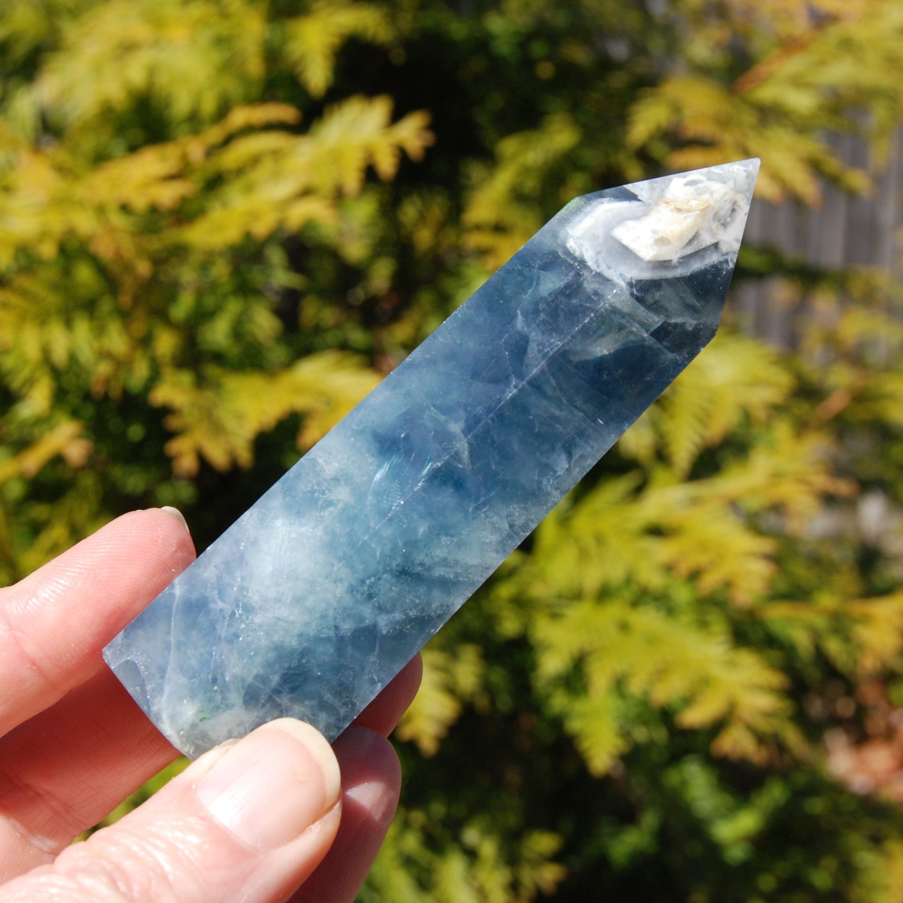 Blue Fluorite Crystal Tower