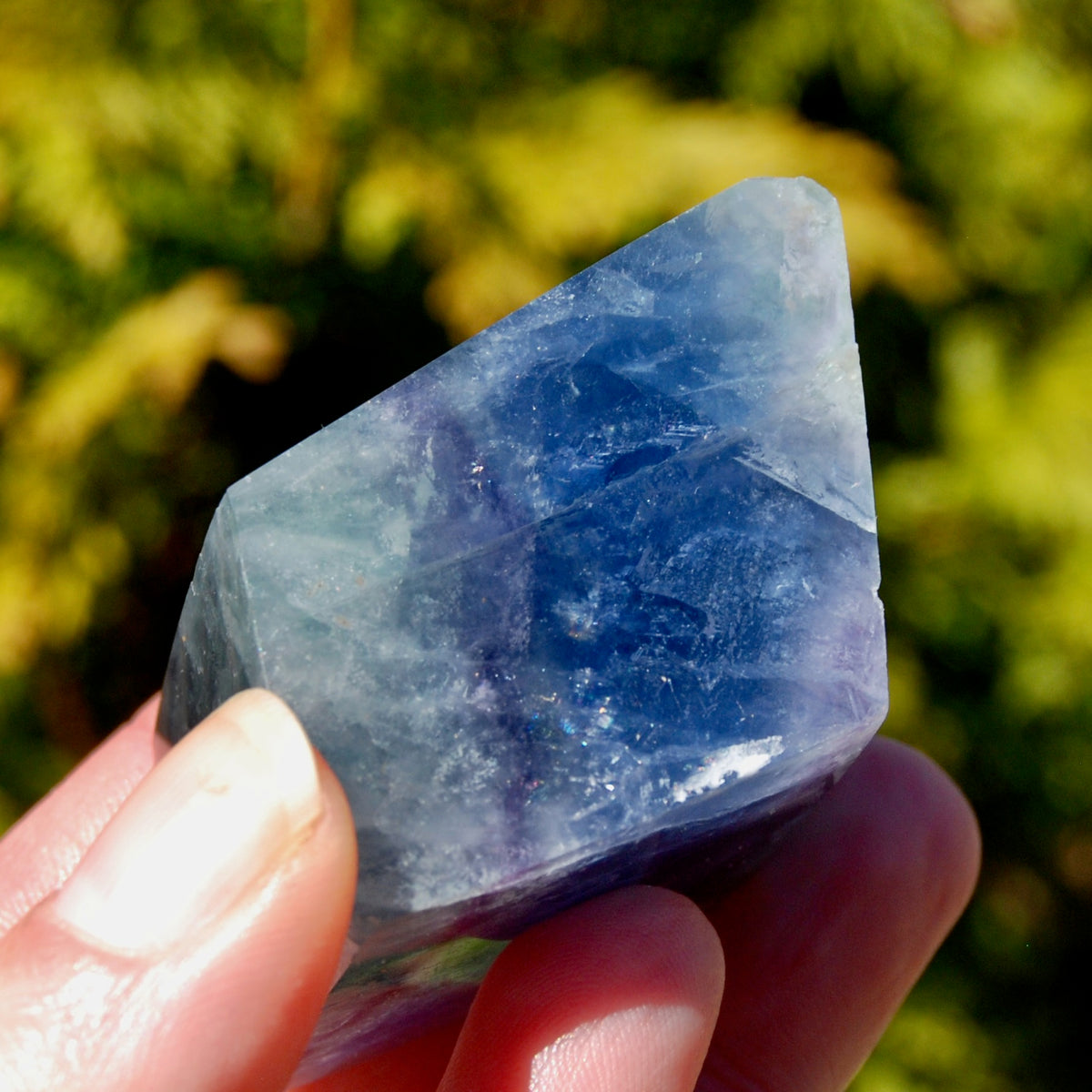 Blue Fluorite Crystal Polished Freeform Tower, Stone of Inner Truth