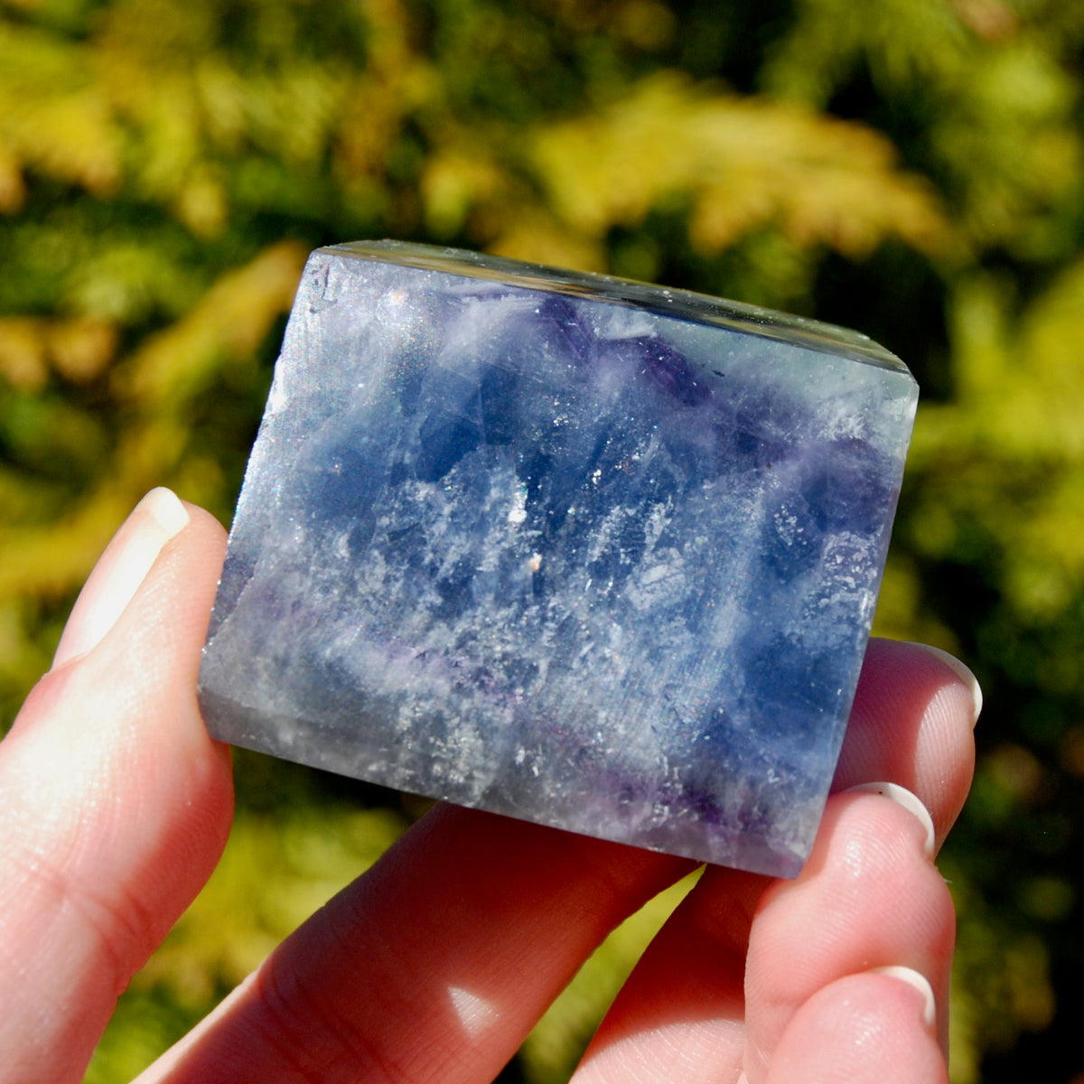 Blue Fluorite Crystal Polished Freeform Tower, Stone of Inner Truth