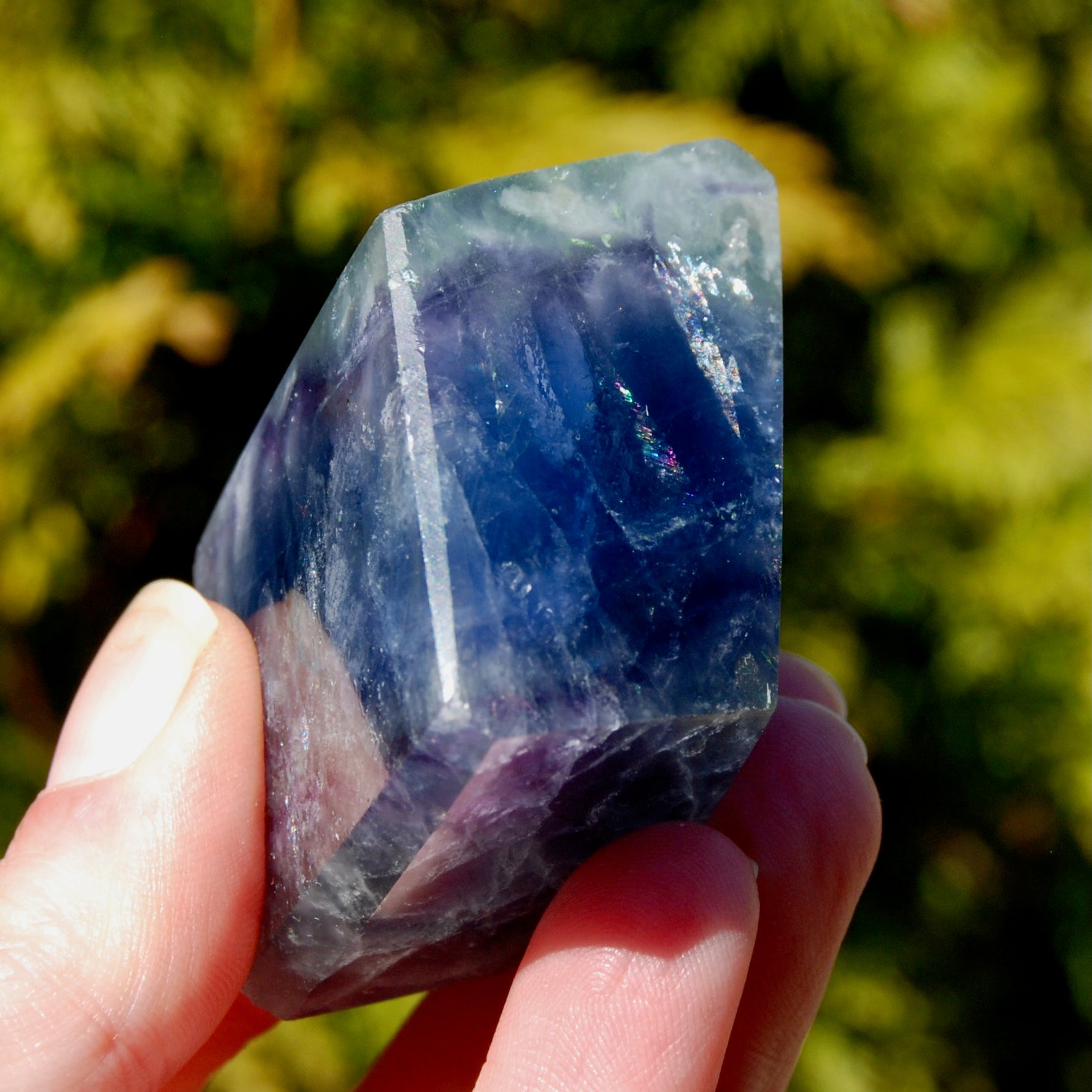 Blue Fluorite Crystal Polished Freeform Tower, Stone of Inner Truth