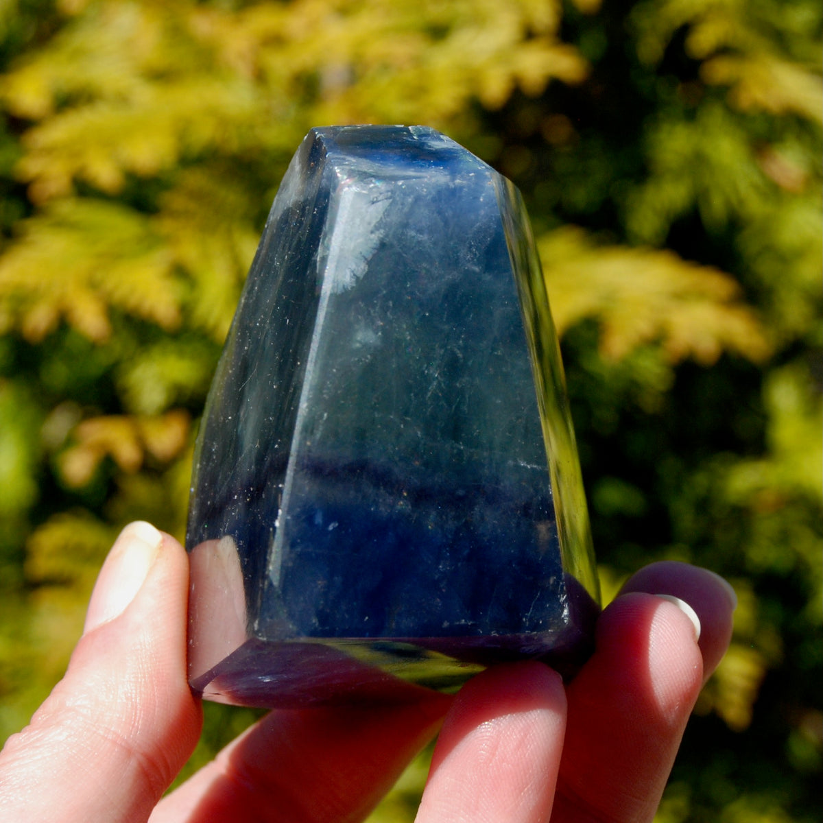 Blue Fluorite Crystal Polished Freeform Tower, Stone of Inner Truth