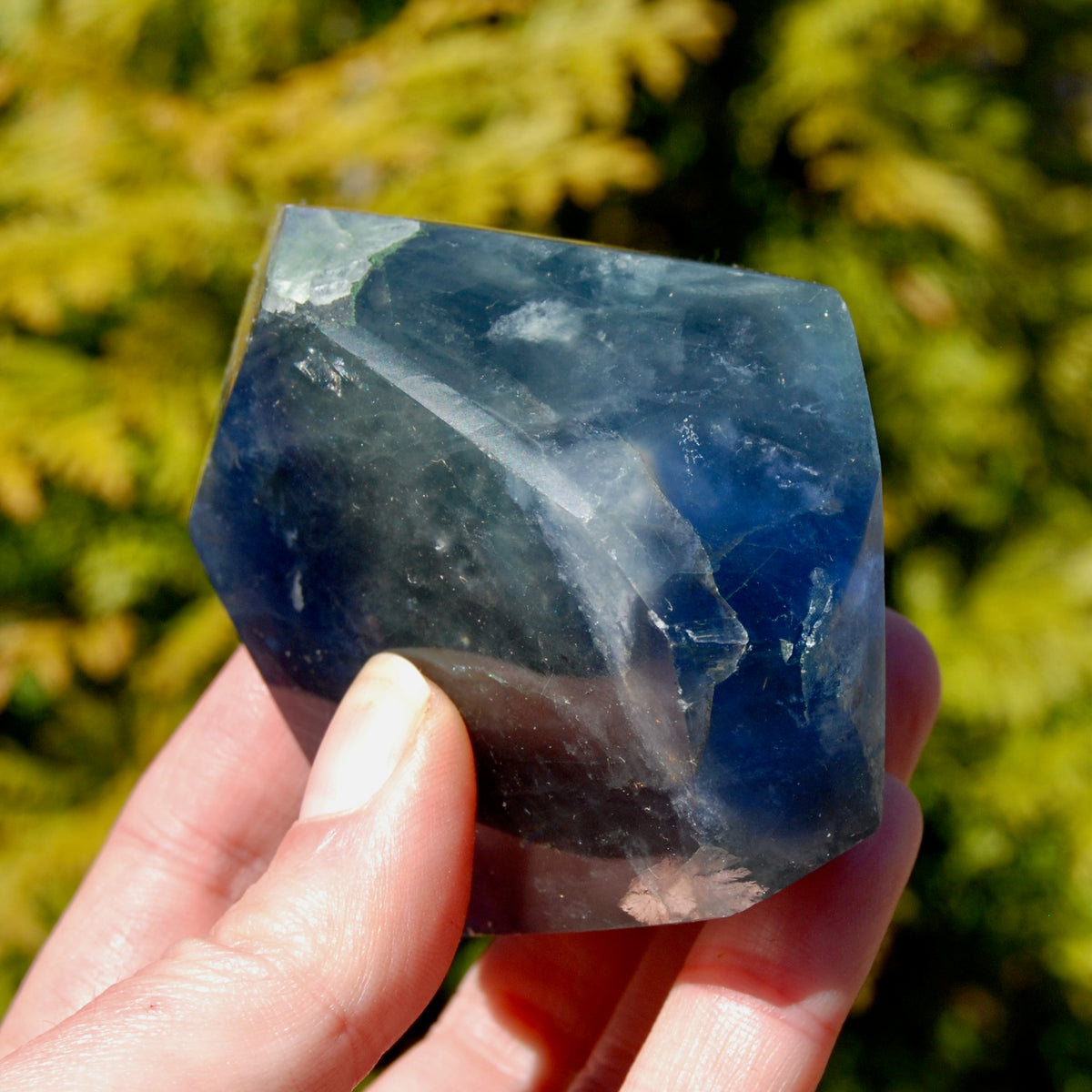 Blue Fluorite Crystal Polished Freeform Tower, Stone of Inner Truth