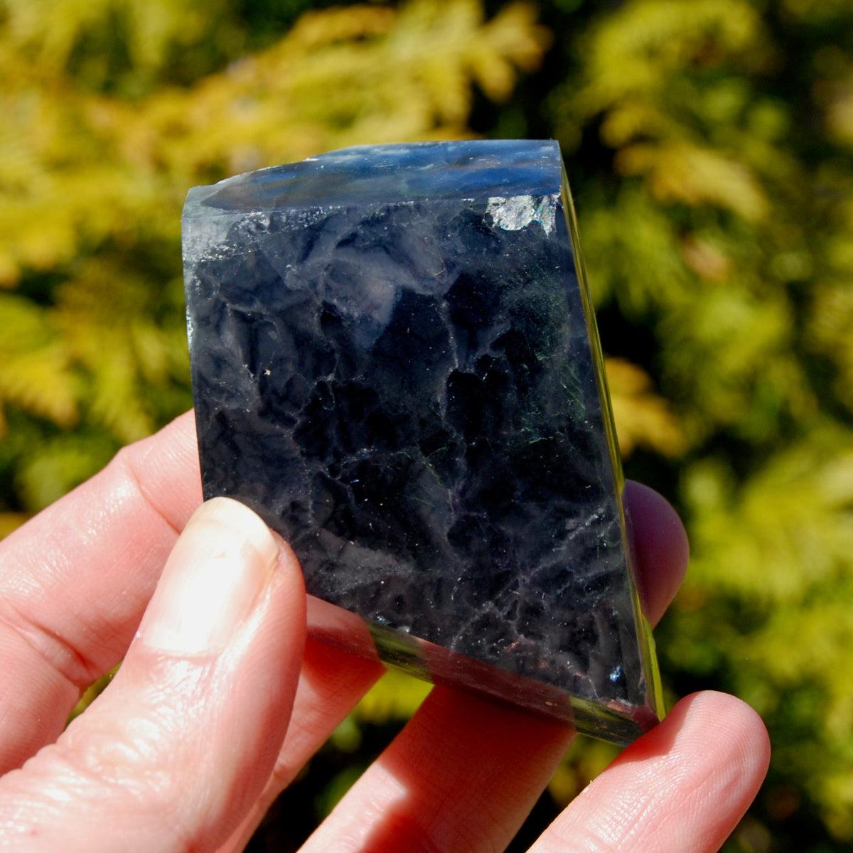 Blue Fluorite Crystal Polished Freeform Tower