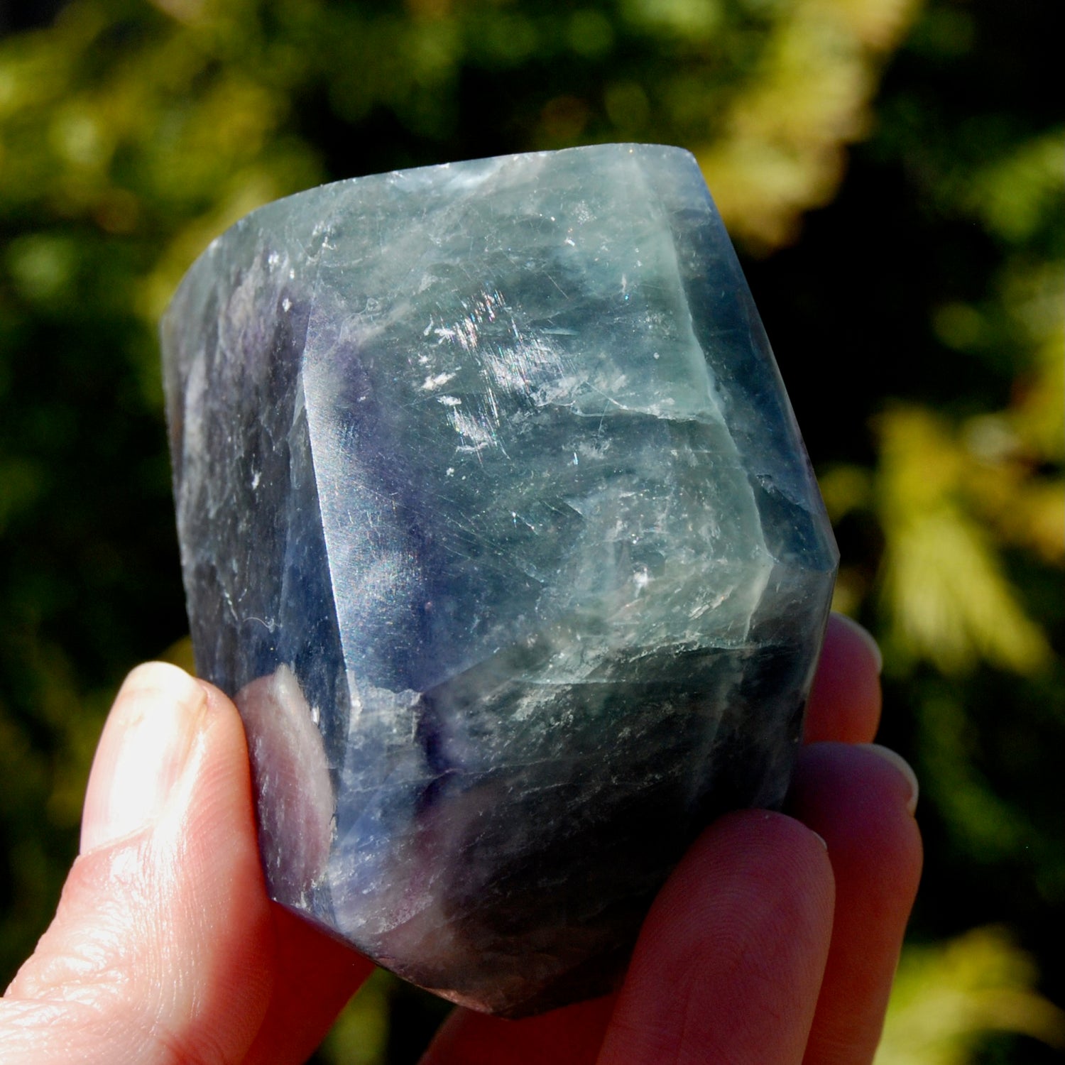 Blue Fluorite Crystal Polished Freeform Tower