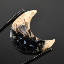 Load image into Gallery viewer, Fossil Palm Root Moon Cabochon
