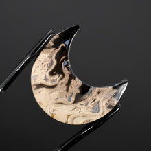 Load image into Gallery viewer, Fossil Palm Root Moon Cabochon
