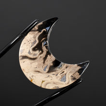 Load image into Gallery viewer, Fossil Palm Root Moon Cabochon
