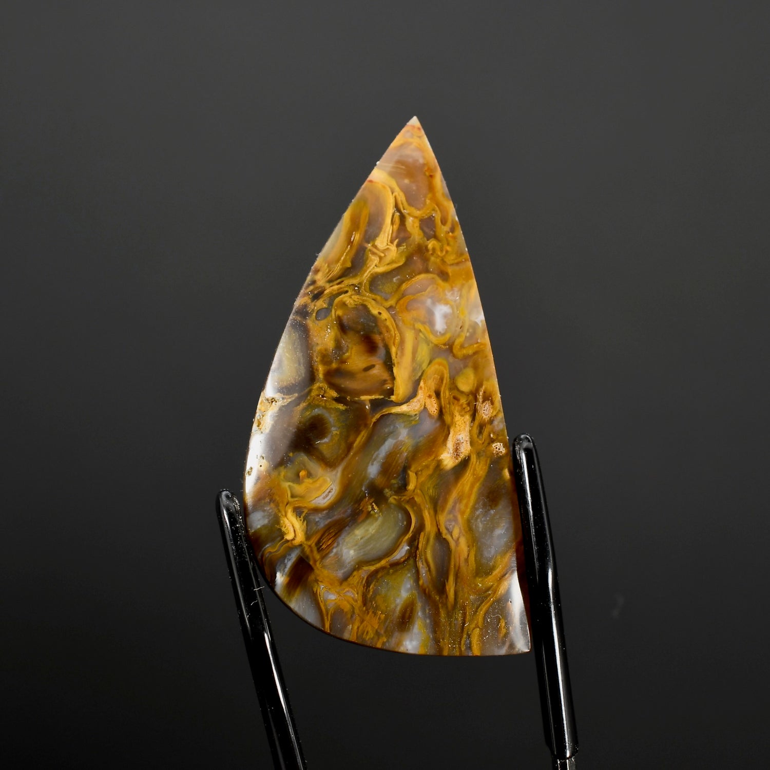 Golden Plume Agate Cabochon