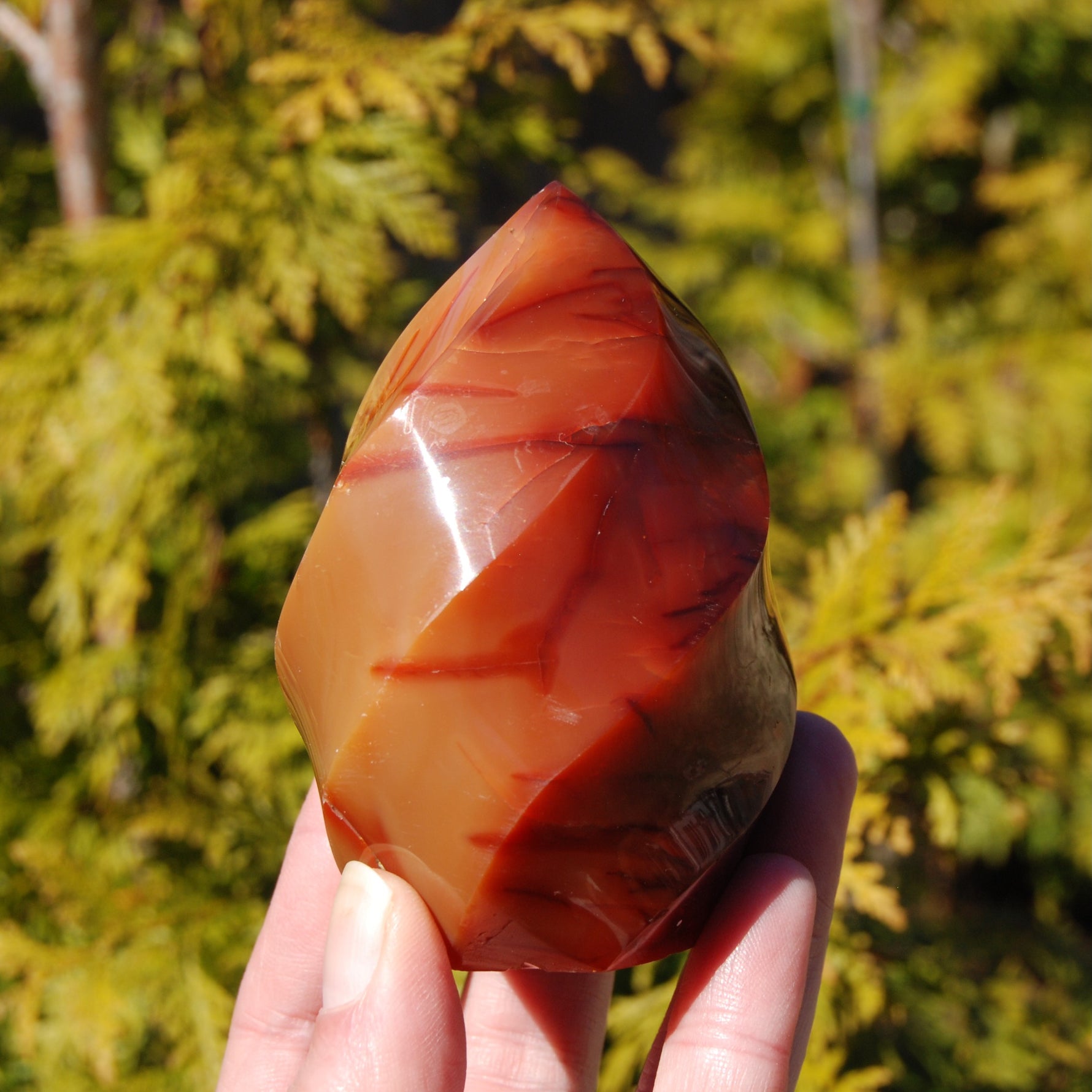 Carnelian Agate Crystal Flame Tower