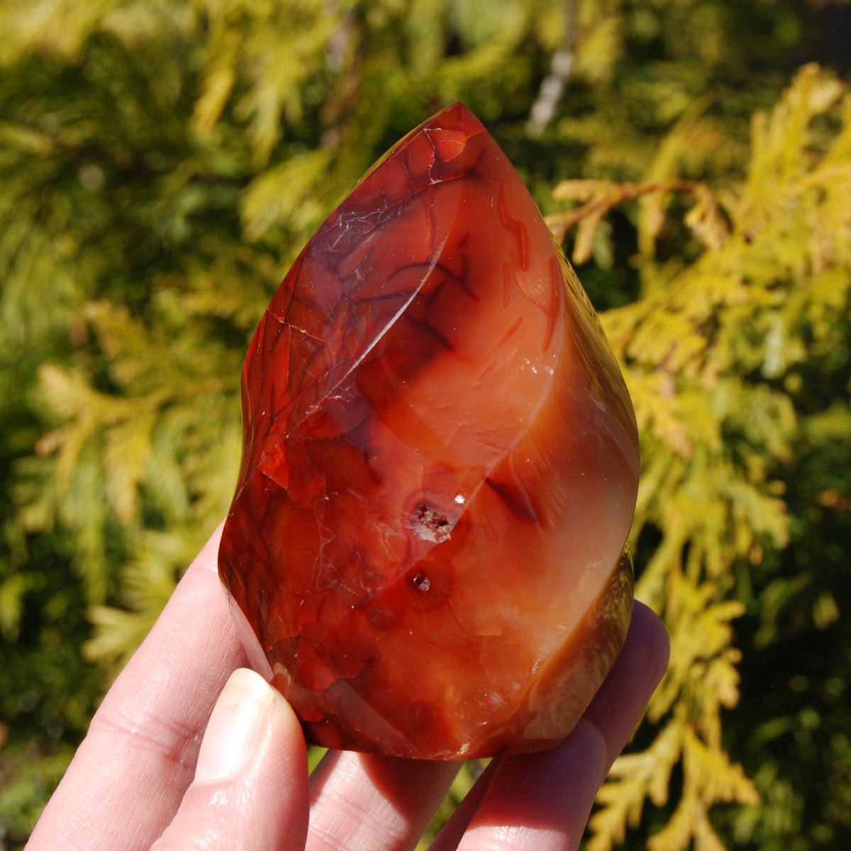 Carnelian Agate Crystal Flame Tower