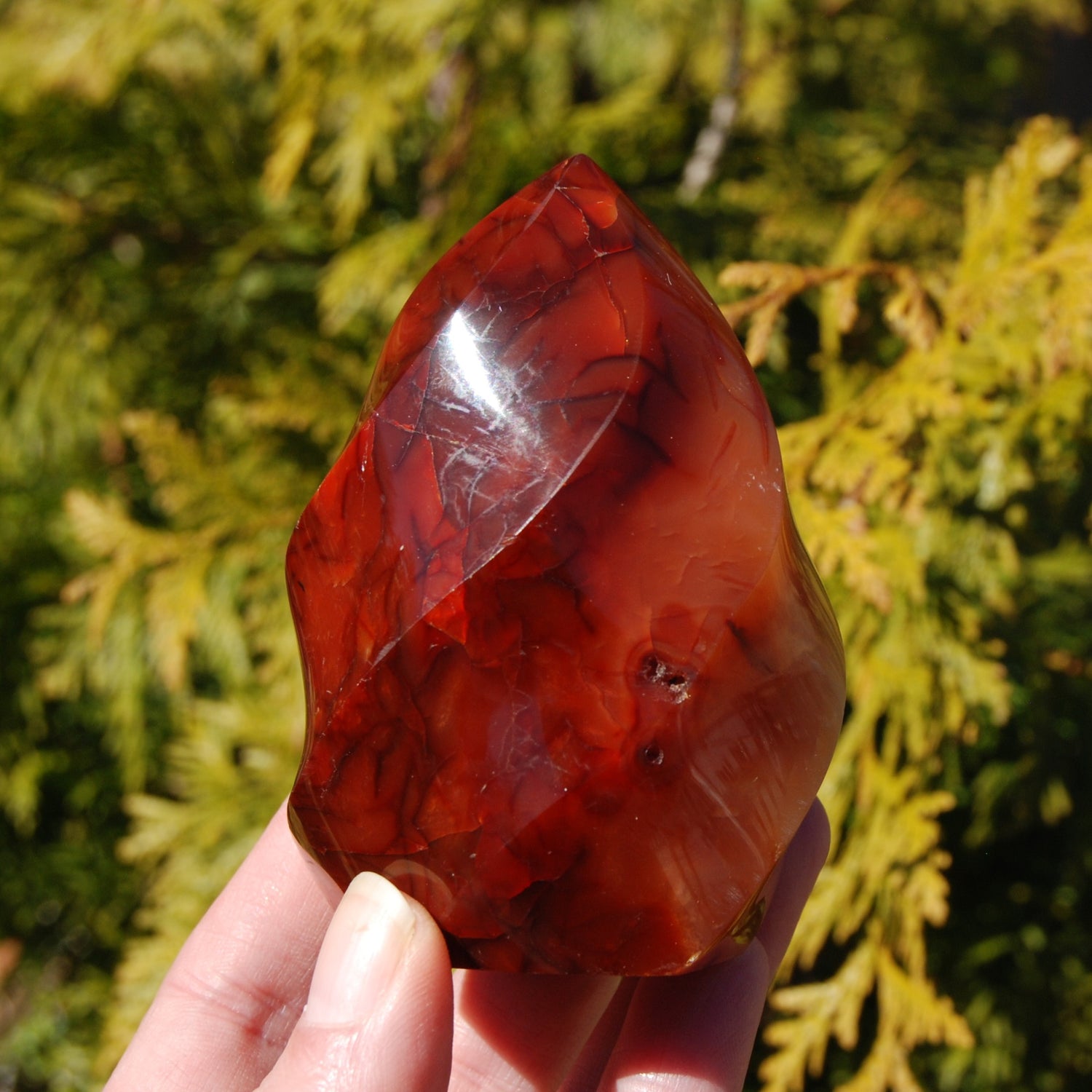 Carnelian Agate Crystal Flame Tower