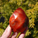Orbicular Red Carnelian Agate Crystal Flame