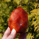 Orbicular Red Carnelian Agate Crystal Flame