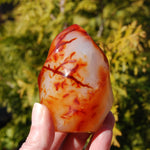 Ornate Carnelian Agate Crystal Flame