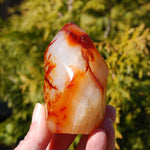 Ornate Carnelian Agate Crystal Flame