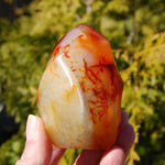 Ornate Carnelian Agate Crystal Flame