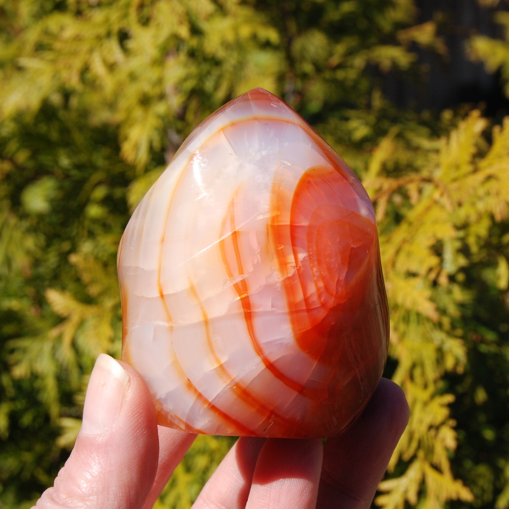 Red Carnelian Agate Crystal Flame Tower
