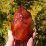 Red Carnelian Agate Crystal Flame