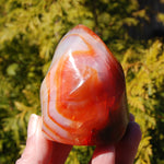 Red Carnelian Agate Crystal Flame Tower