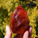 Carnelian agate crystal flame