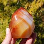 Carnelian agate crystal flame