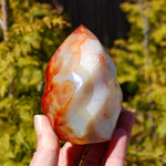 Carnelian agate crystal flame