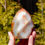 Carnelian agate crystal flame