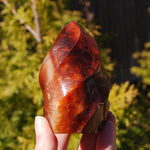 Red Carnelian Agate Crystal Flame Tower