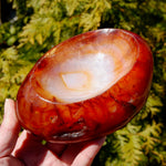 Carnelian Agate Carved Crystal Bowl