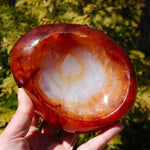 Carnelian Agate Carved Crystal Bowl
