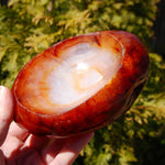 Carnelian Agate Carved Crystal Bowl