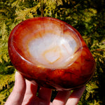 Carnelian Agate Carved Crystal Bowl