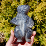 Agate Geode Carved Crystal Bear