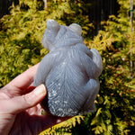 Agate Geode Carved Crystal Bear