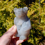 Agate Geode Carved Crystal Bear